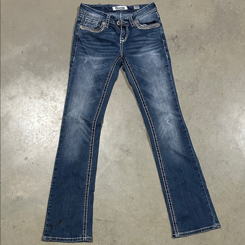 Charlies Dark Blue Boot Cut Jeans